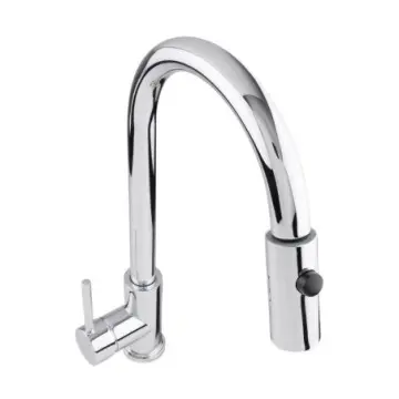 Monomando Ecológico Con Nariz Retráctil Y Giratoria 360° Para Fregadero Dica 4088 Cromo