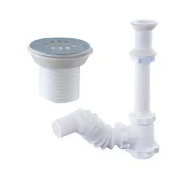 Cespol Flexible Con Bote Chico Y Rejilla de Acero Inoxidable Urrea 3711 Blanco