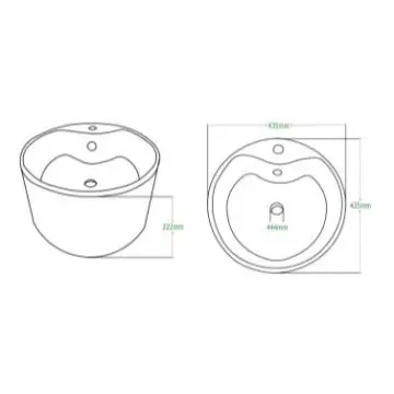 Lavabo Cato Miro Sobreponer  200490101 Blaco