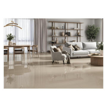 Piso Vitromex Porcelánico Rectificado Pulido Mantova 60x60 cm (1.44m2) Beige