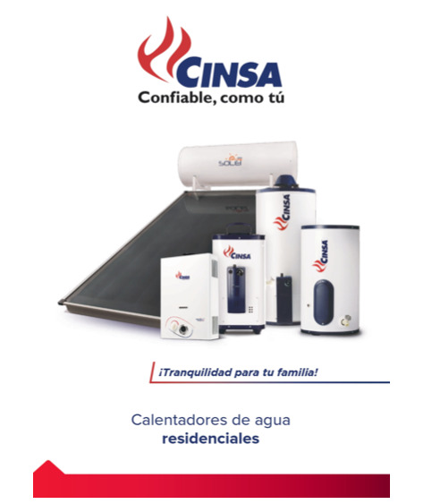 Catálogo Cinsa 2022-2023 Calentadores de Agua Residenciales