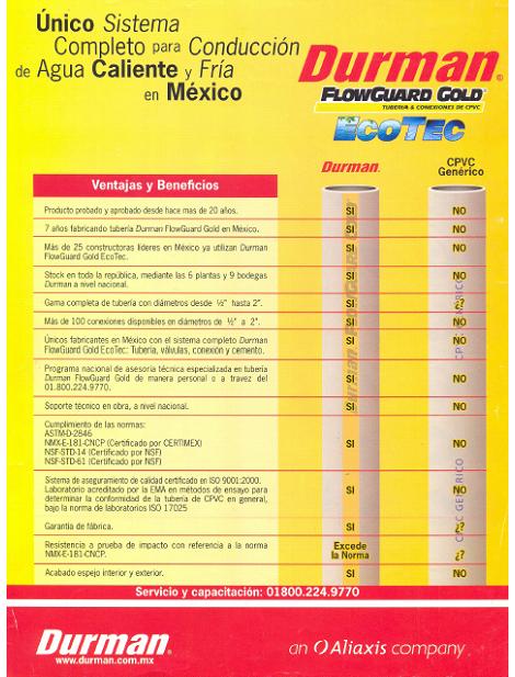 Catálogo Durman FlowGuard Gold Eco Tec N.01