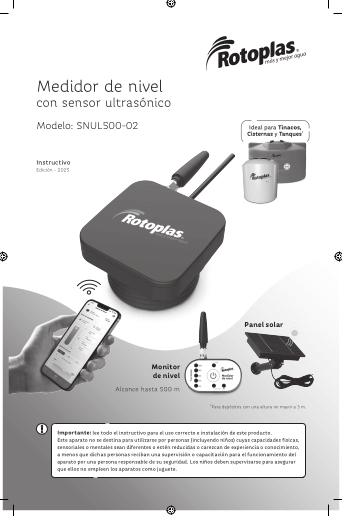 Manual L&iacute;nea Rotoplas Cisterna Equipada con Sensor 2025