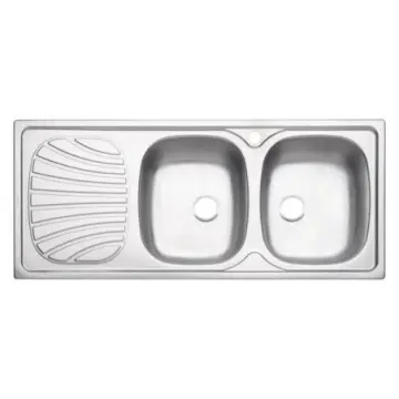 Tarja Doble de Empotrar Tramontina 116x50 Izquierdo 93882/615 Acero Inoxidable