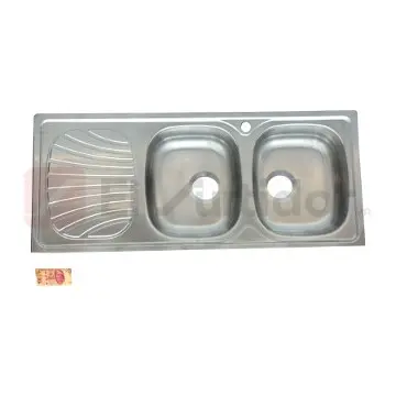 Tarja Doble de Empotrar Tramontina 116x50 Izquierdo 93882/615 Acero Inoxidable