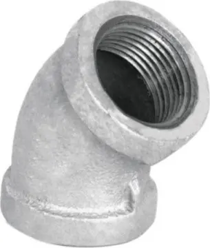 Codo 45° Cifunsa Galvanizado 32 mm Gris