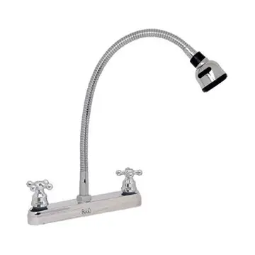 Mezcladora Para Fregadero Rugo 8-crf Cuello Flexible Cromo