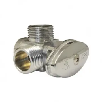 Llave de Control Angular Coflex 2-1p-137 Con 2 Salidas de 1/2 Cromo