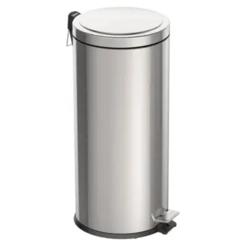 Basurero Redondo Tramontina 29.5x65.5x30 94538/130 Acero Inoxidable
