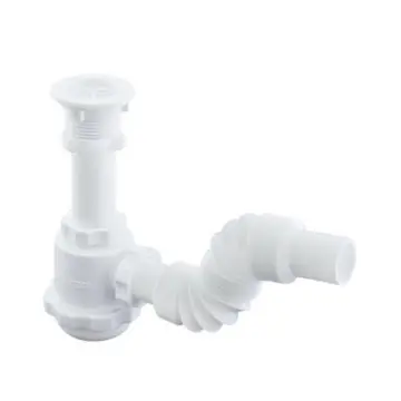 Céspol Flexible Urrea Con Bote Grande Para Fregadero 3732 Blanco