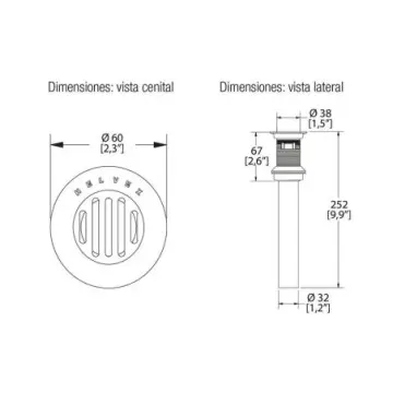 Contra Con Rejilla Para Lavabo Con Rebosadero Helvex Th-058 Cromo