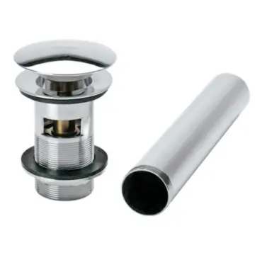 Contra Con Sistema Push Y Rebosadero Para Lavabo Helvex Th-064 Cromo