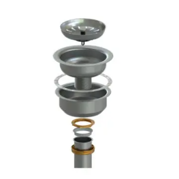 Contra Canasta Lanzamática Clásica Miber Cla-c Para Fregadero Acero Inoxidable