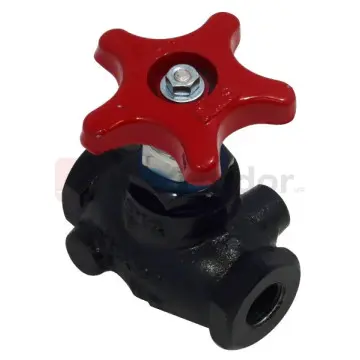 Válvula de Globo Cms International Recta Roscada de 25 4500 Negro