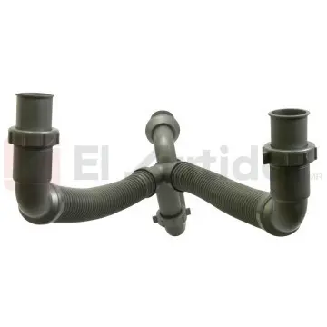 Céspol Flexible Coflex Tf-110 Para Fregadero Doble Tarja Gris