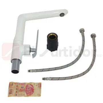 Monomando Para Fregadero Wasser S9 Ws19.084 Blanco/cromo