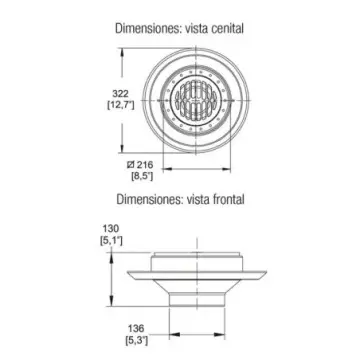 Coladera Helvex 5424 Negro