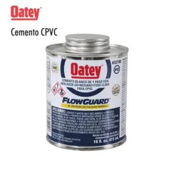 Cemento Para Cpvc Etiqueta Azul Oatey 473ml Blanco