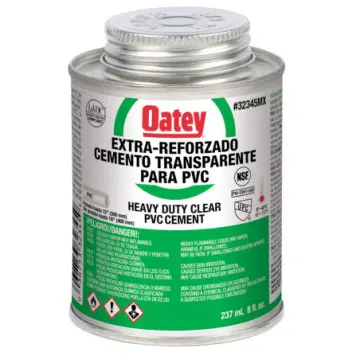 Cemento Para Pvc Extra Reforzado Oatey Etiqueta Verde 78868 Transparente 236ml