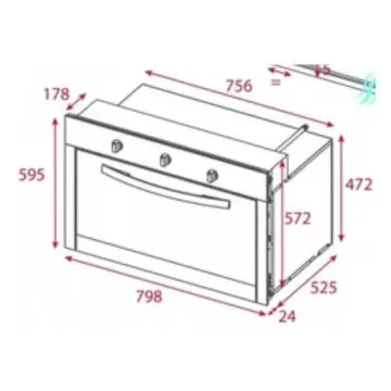 Horno de Gas Teka Convección Hsf 824g 41596007 Negro