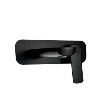 Monomando Para Lavabo al Muro Tecnobath Lucent Tb13.021n Negro