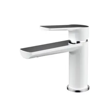 Monomando Para Lavabo Tecnobath Lucent Tb12.011 Blanco/cromo
