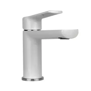 Monomando Para Lavabo Tecnobath Lucent Tb12.011 Blanco/cromo