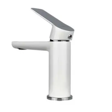 Monomando Para Lavabo Tecnobath Lucent Tb12.011 Blanco/cromo