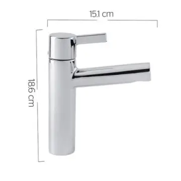 Monomando Urrea Para Lavabo Corto Nhis 9433ns Cromo