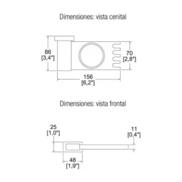 Portavaso Cepillero Helvex Vértika 16107 Cromo
