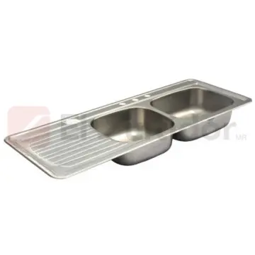 Tarja Doble Con Escurridero Izquierdo 144x54 Eb-técnica C-211n Satinado