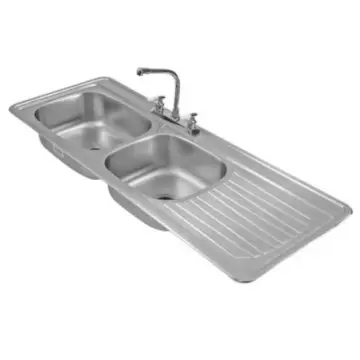 Tarja Doble Con Escurridero Derecho 144x54 Eb-técnica C-212n Satinado