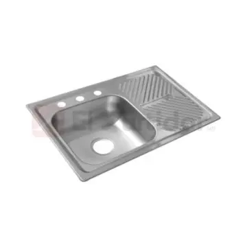 Tarja de Acero Inoxidable Para Empotrar Lado Derecho Eb-técnica M-102 Satinado