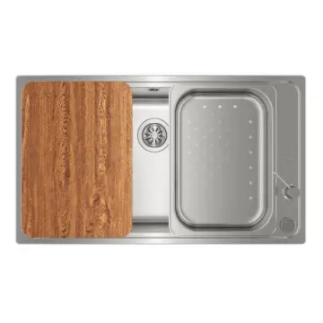 Tarja de Acero Inoxidable Teka Bahia de Empotrar 1C Plus 12127001 Acero Inoxidable