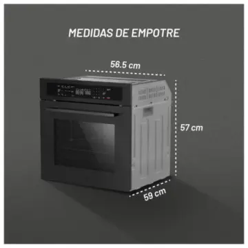 Horno de Empotre Nuur Gas LP  59.5x57.5 cm Hogas60dilp-m Negro Mate