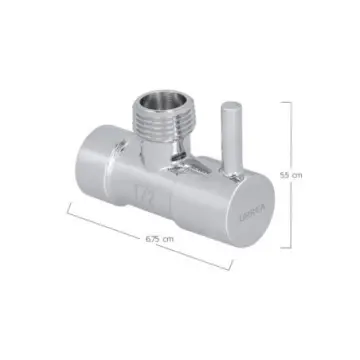 Llave de control angular Urrea Redonda 402 Roscable Cromo