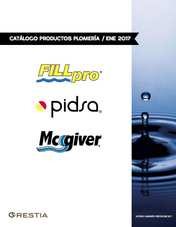 Catálogo Orestia 2017 Productos Plomeria