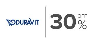 30%,  Descuento en productos de la marca Duravit