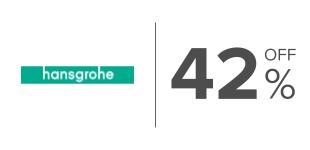 42%,  Descuento en productos de la marca Hansgrohe