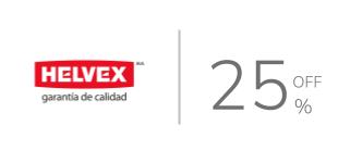 25% de descuento en productos de Cerámica de la marca Helvex.