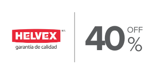 40%,  Descuento en productos de la marca Helvex - Cerámica