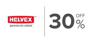 30%,  Descuento en productos de la marca Helvex