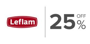 25%,  Descuento en productos seleccionados de la marca Leflam.