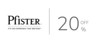 20% de descuento en productos de la marca Pfister.