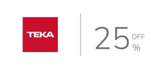 25% de descuento en productos de la marca Teka