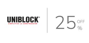 25% de descuento en productos seleccionados de la marca Uniblock.