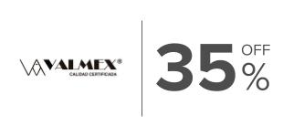 35%,  Descuento en productos de la marca Valmex